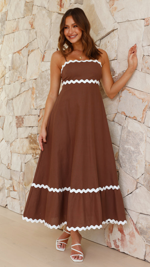Camila - Vestido largo de tirantes Aviero madrid