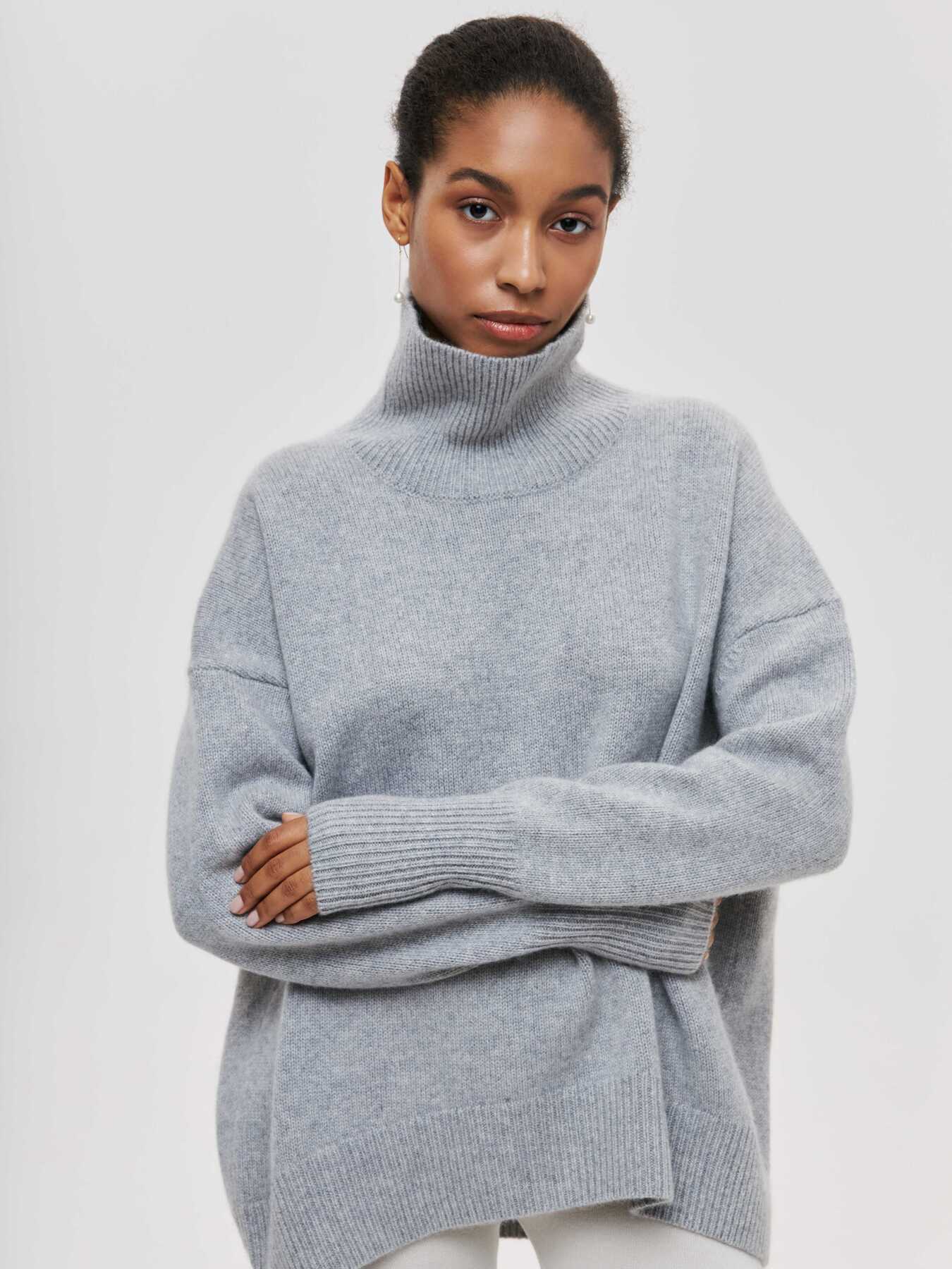 ¡PROMO ESPECIAL! 2x1 Cema – Jersey oversize con cuello alto Aviero Madrid