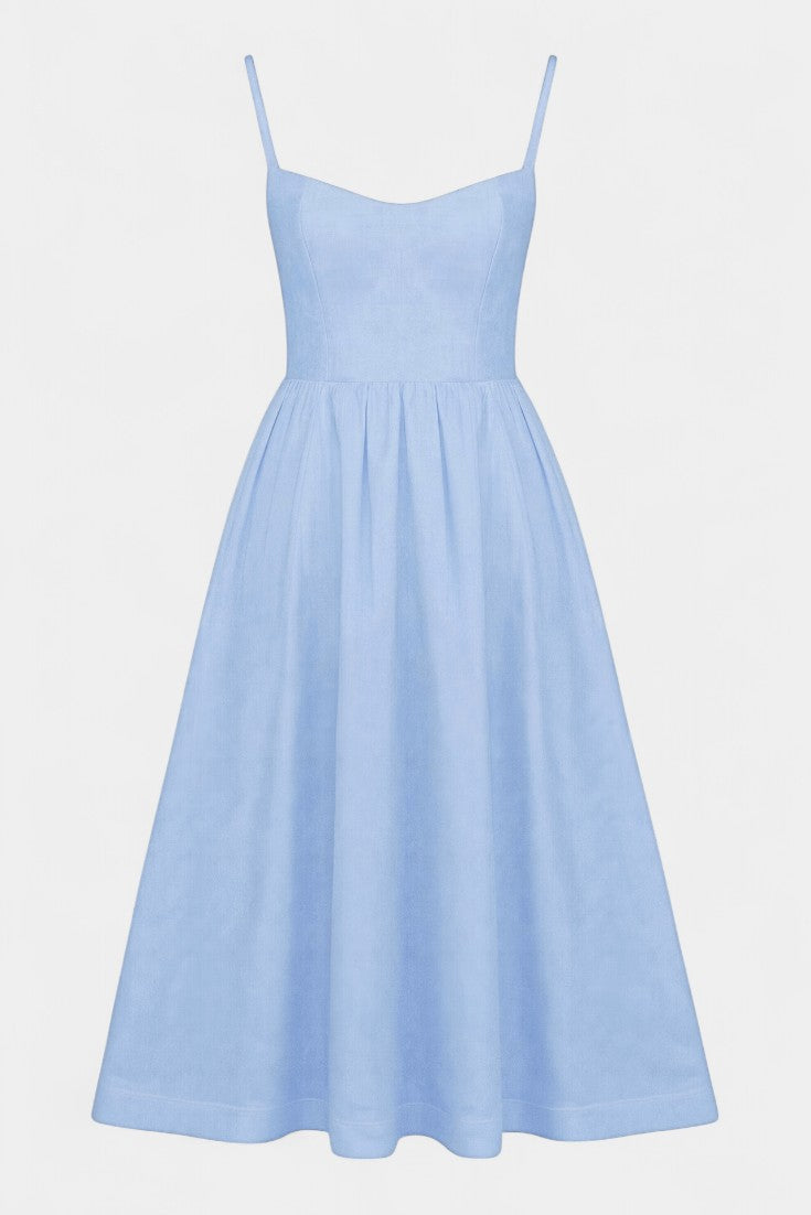 Marvelle - Vestido Midi Flowy Sin Mangas Aviero Madrid