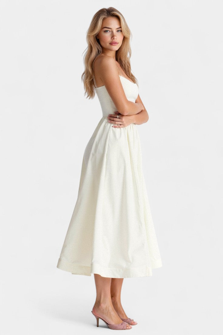 Marvelle - Vestido Midi Flowy Sin Mangas Aviero Madrid