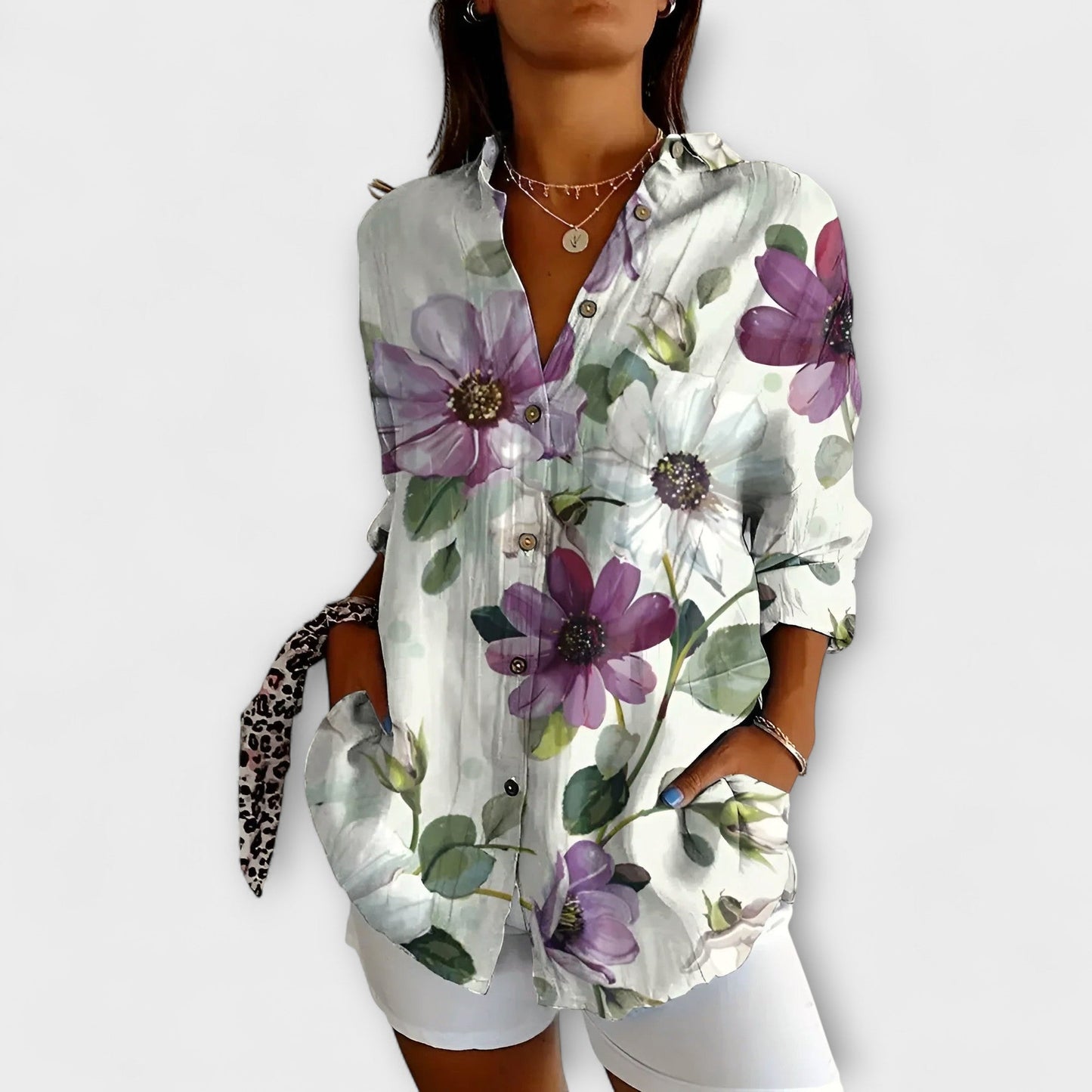 Romina – Blusa ligera floral Aviero madrid