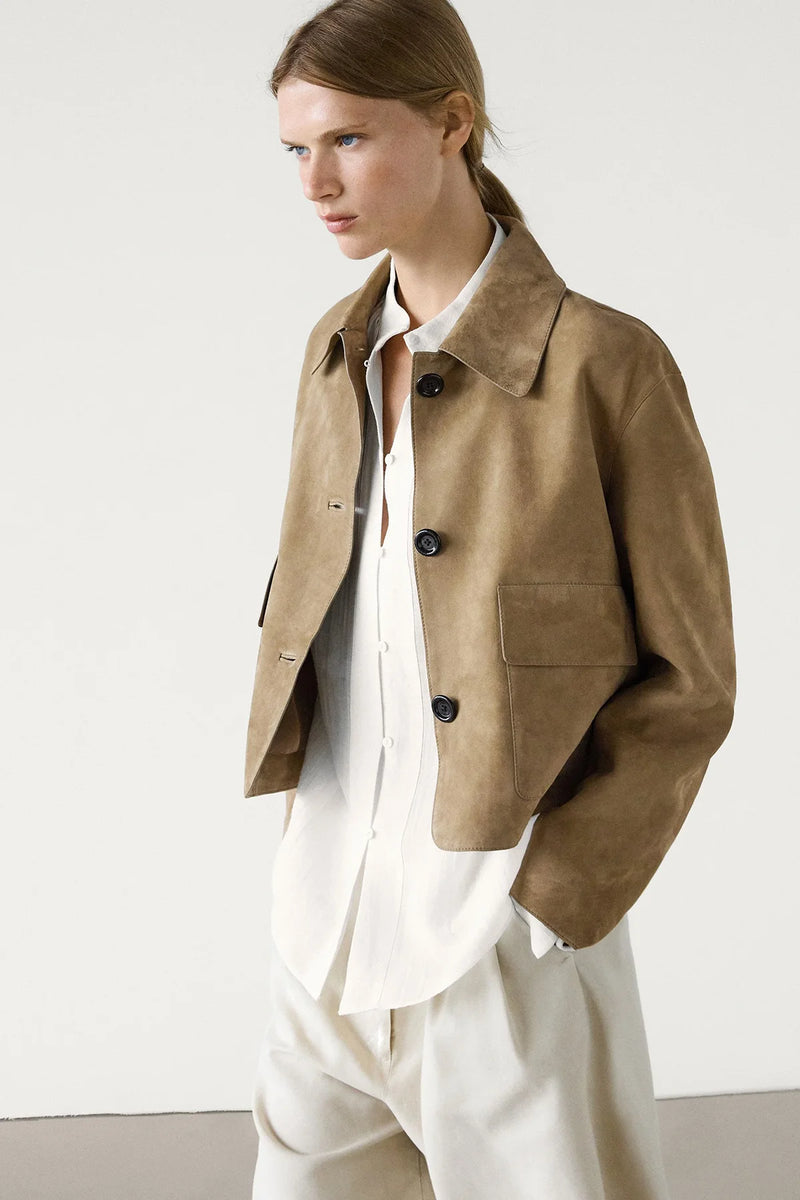 Chaqueta de piel de serraje Aviero Madrid