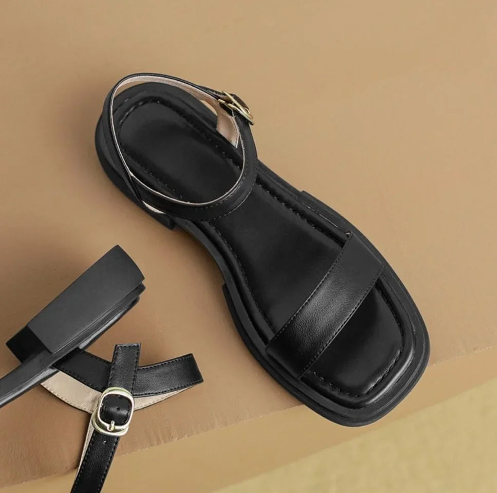 Sindy -  Elegant Leather Sandles CØDE Toronto