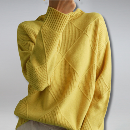 Victoria™ | Jersey Elegante de Cuello Alto Aviero Madrid