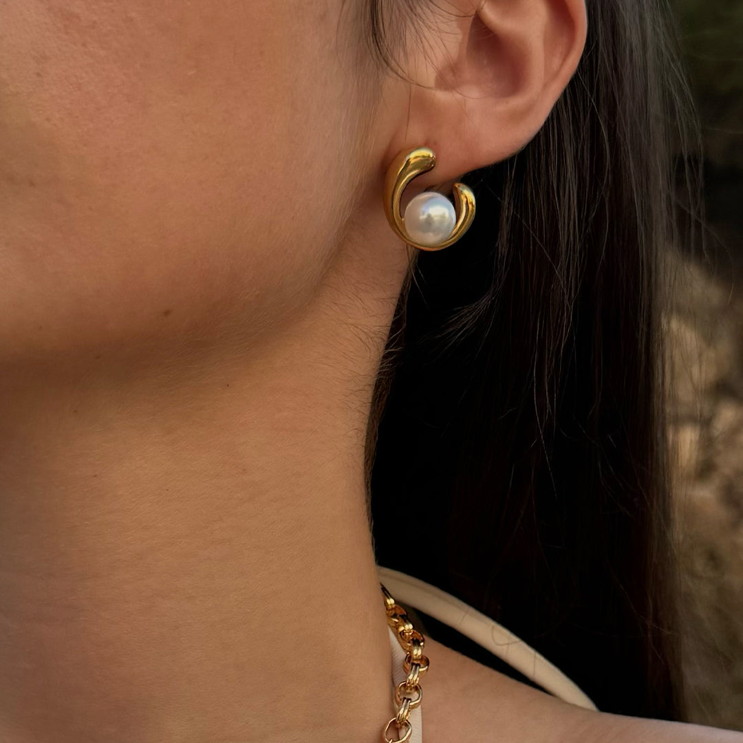 Pearl Detail Earrings - GOLD CØDE Toronto