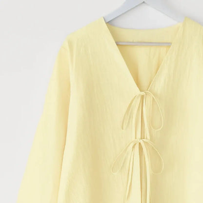 Isa - Tie-front blouse CØDE Toronto