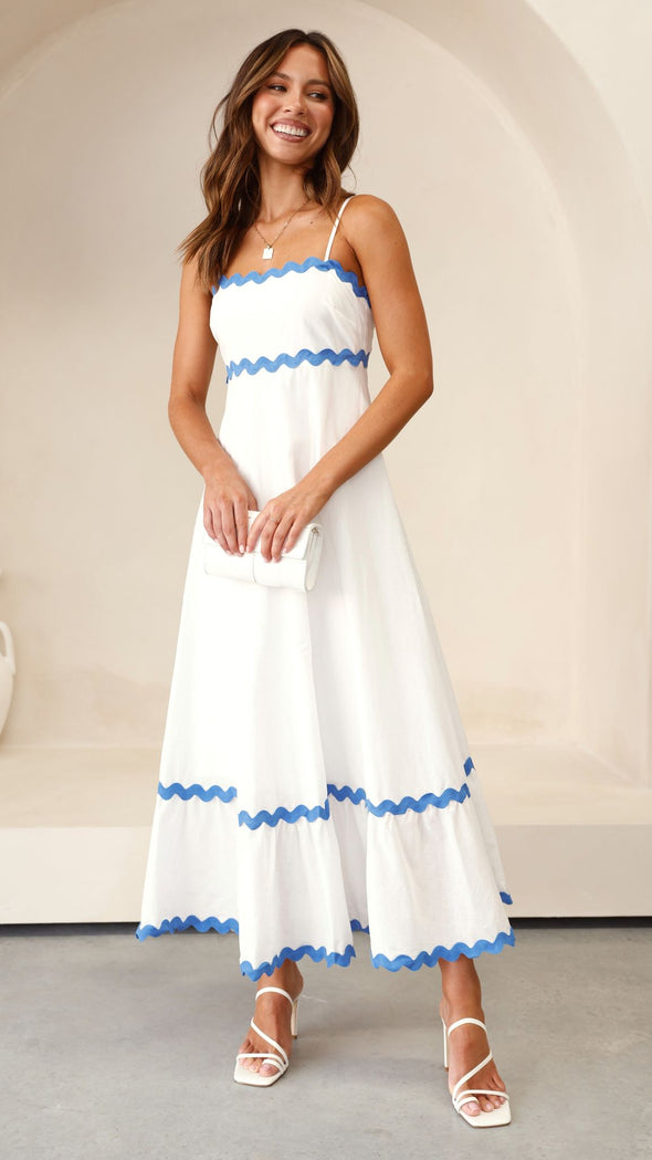Camila - Vestido largo de tirantes Aviero madrid