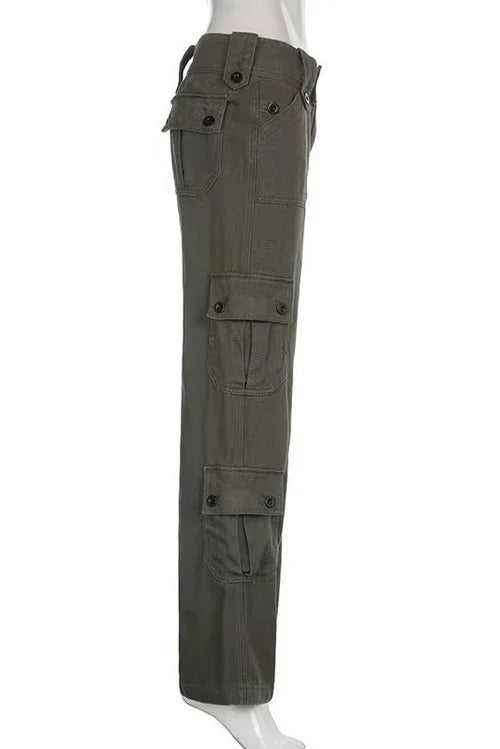 Retro Street Style Pocket Denim Pants Aviero Madrid