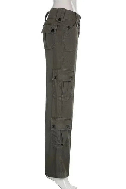 Retro Street Style Pocket Denim Pants Aviero Madrid