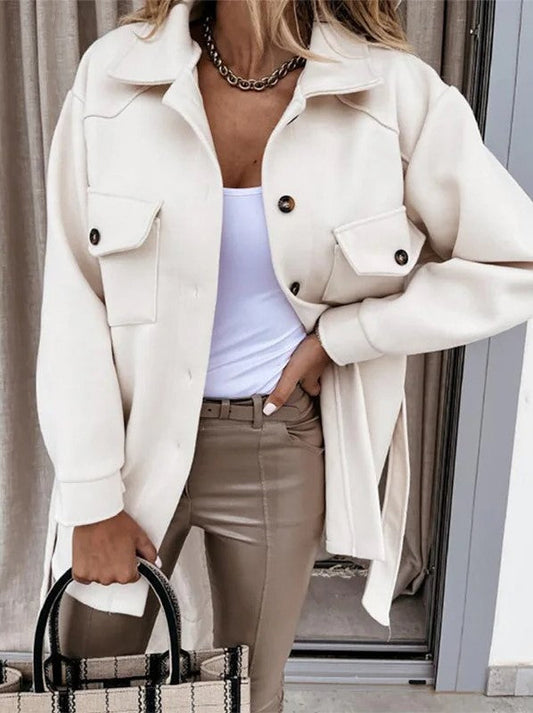 Nerea - Elegante chaqueta informal con cremallera y corte entallado - Mujer Aviero Madrid