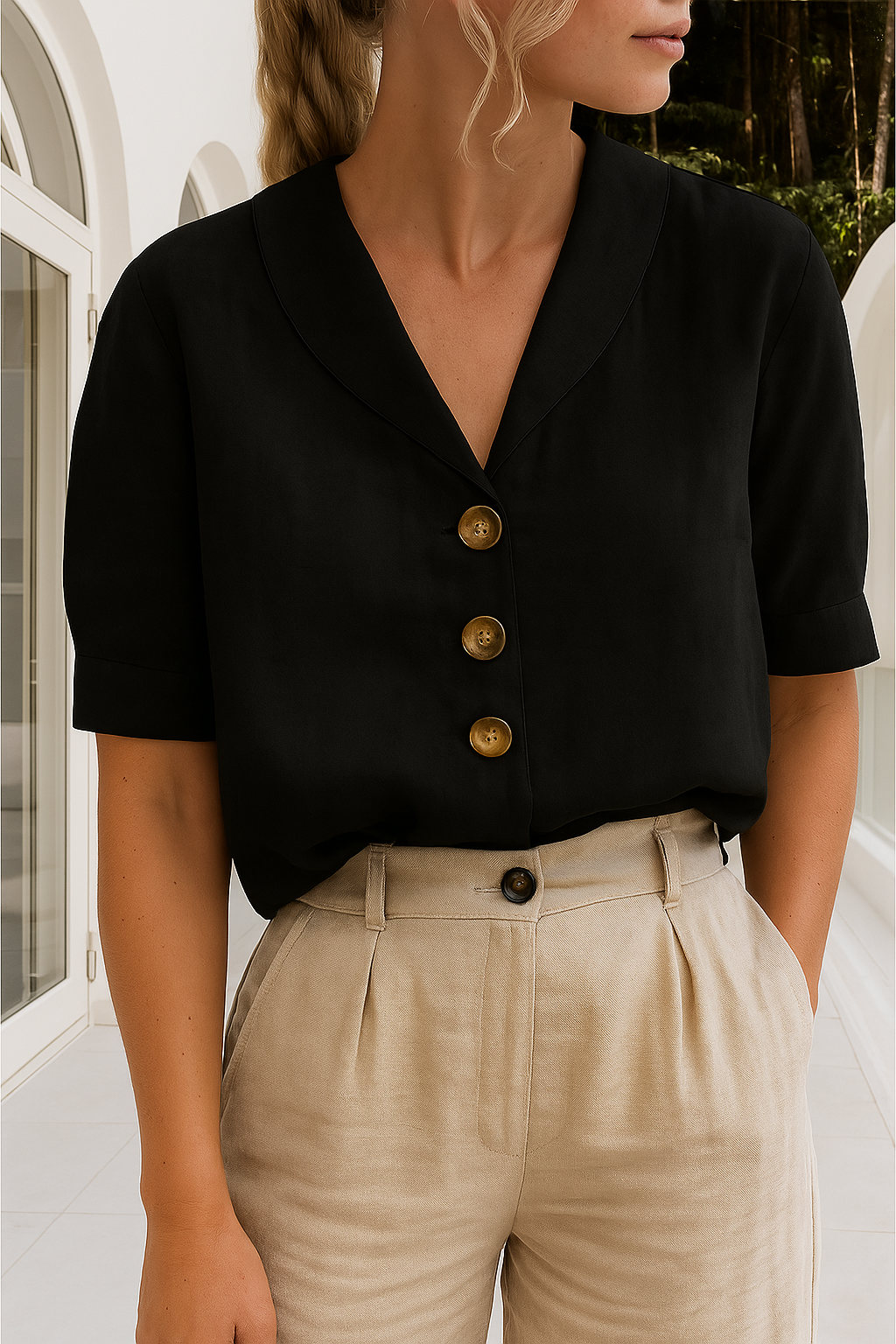 Dely -  Blusa elegante Aviero Madrid