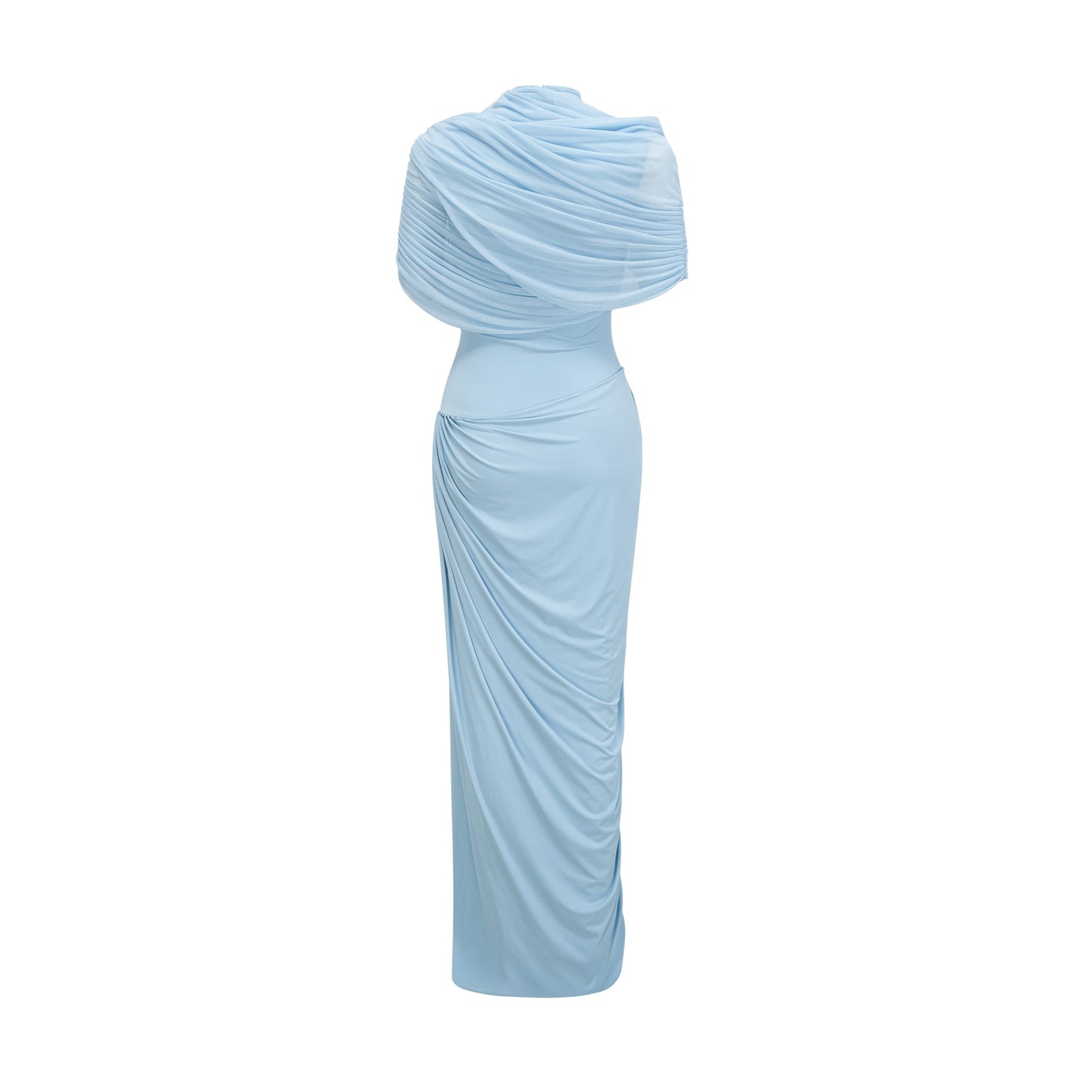 Marbella – Vestido Maxi Asimétrico Plisado Aviero Madrid