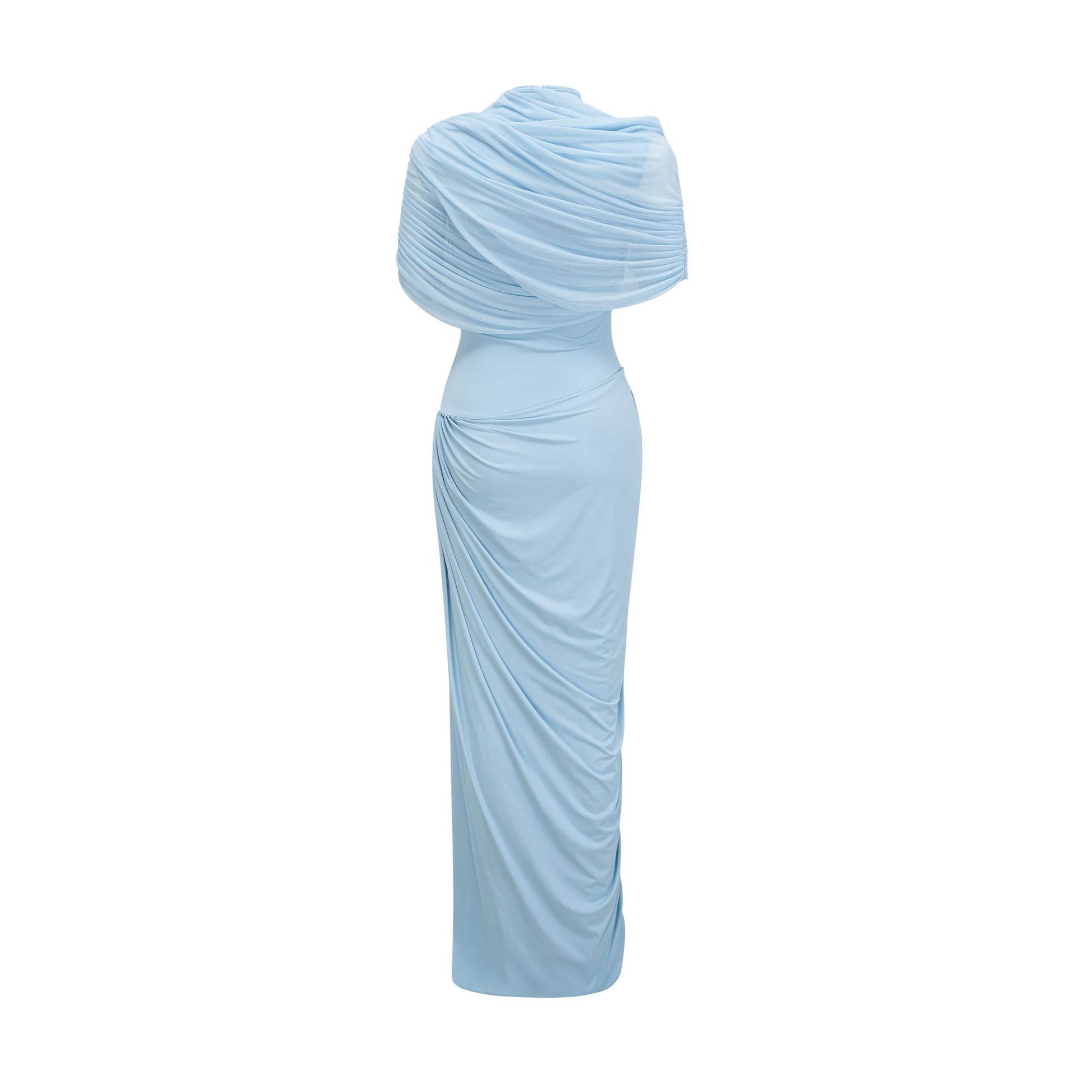 Marbella – Vestido Maxi Asimétrico Plisado Aviero Madrid