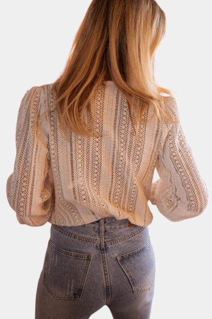 Inés – Blusa de encaje de crochet Valera Madrid