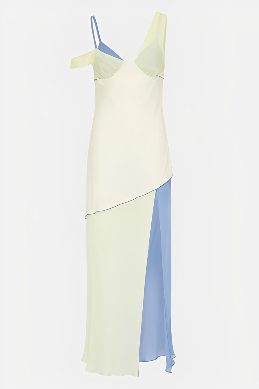 Thames Splice Midi Dress Aviero Madrid