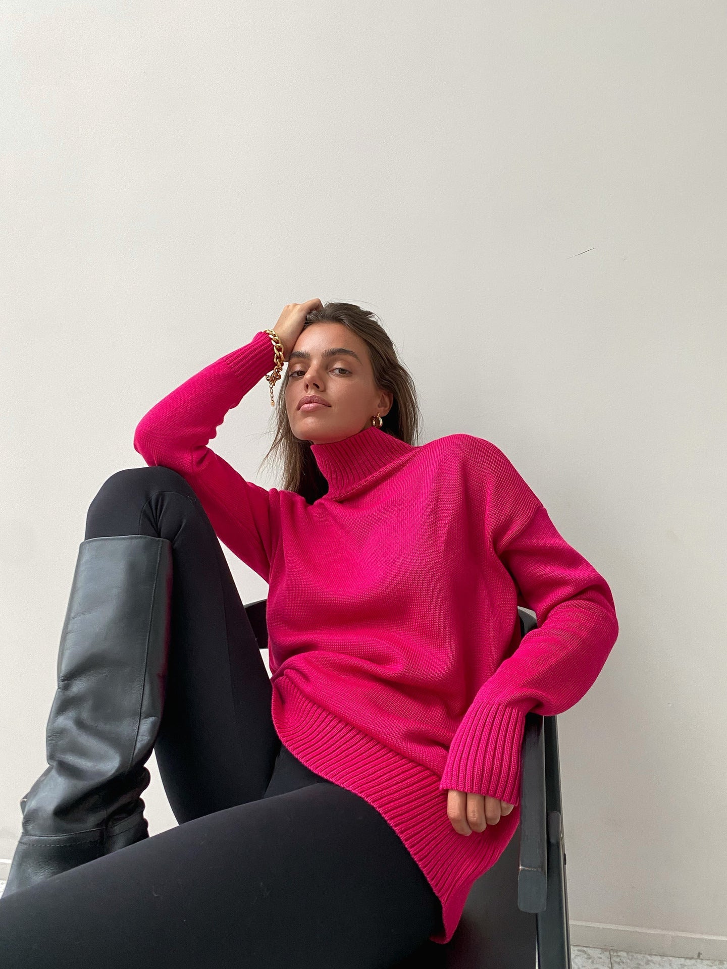 ¡PROMO ESPECIAL! 2x1 Cema – Jersey oversize con cuello alto Aviero Madrid