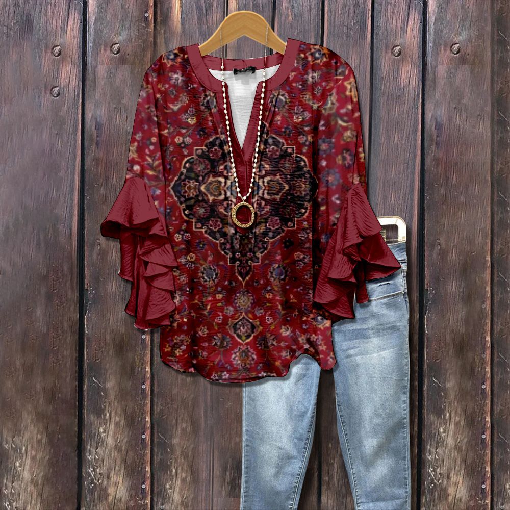Bianca - Blusa con hilo de pétalos Aviero Madrid