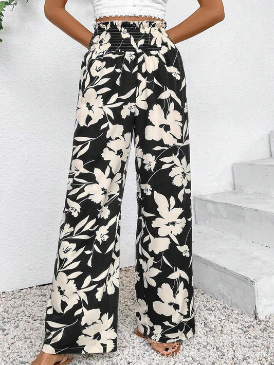 Floriana - Pantalones Anchos con Estampado Floral Aviero Madrid