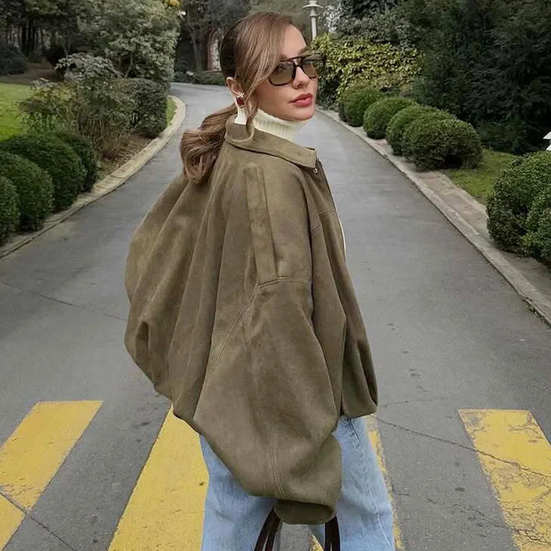 Nada | VIRAL Suedine Bomber Jas Aviero Madrid