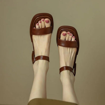 Sindy -  Elegant Leather Sandles CØDE Toronto