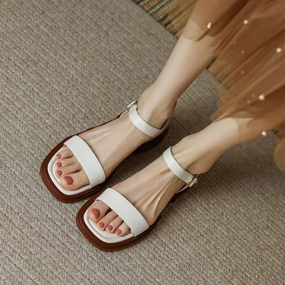 Sindy -  Elegant Leather Sandles CØDE Toronto