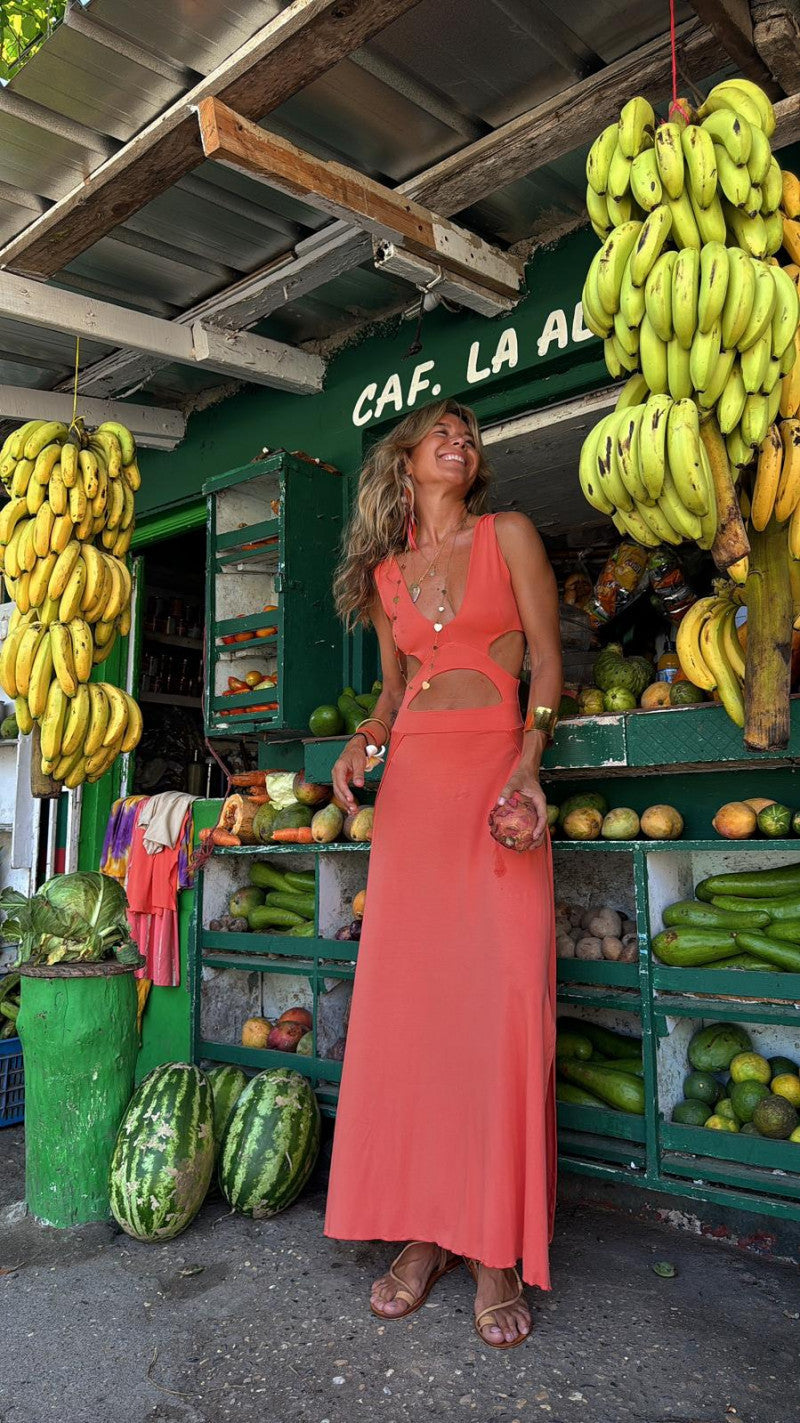 Clair – Vestido bohemio de dos piezas, estilo maxi Aviero Madrid