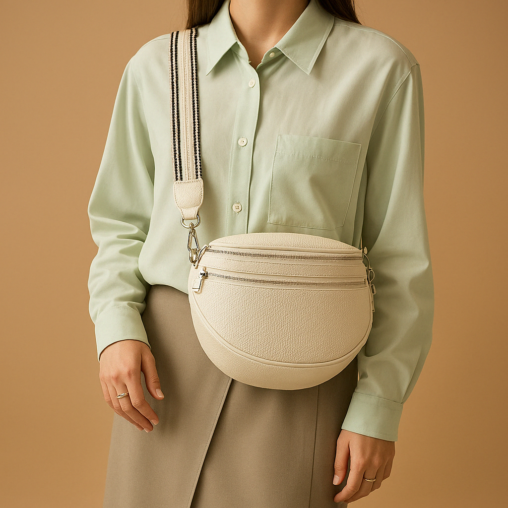 Crossbodytas met dubbele rits en tijdloos ontwerp voor dames | Romy Stilovero