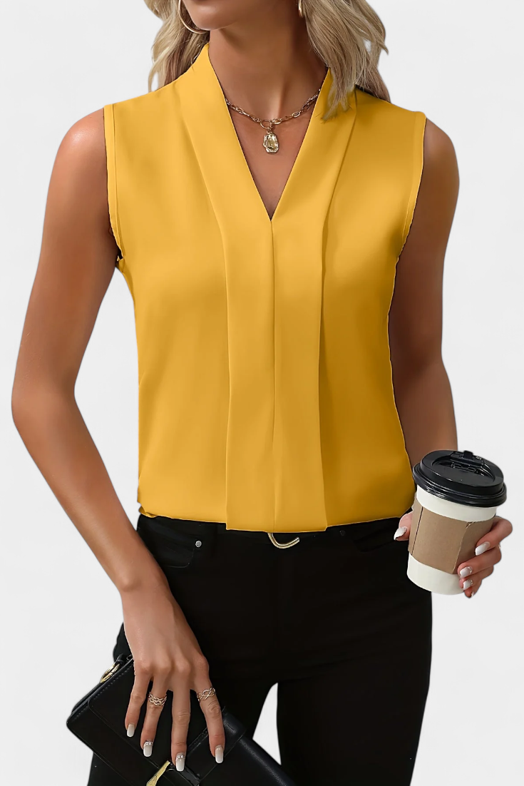 Amaya - blusa ligera con escote en V Aviero Madrid