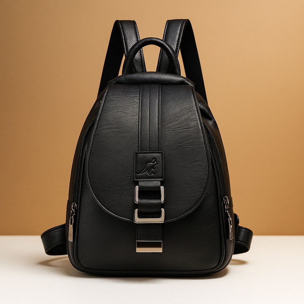 Elegante PU-leren rugzak met minimalistisch design voor dames | Danique Stilovero