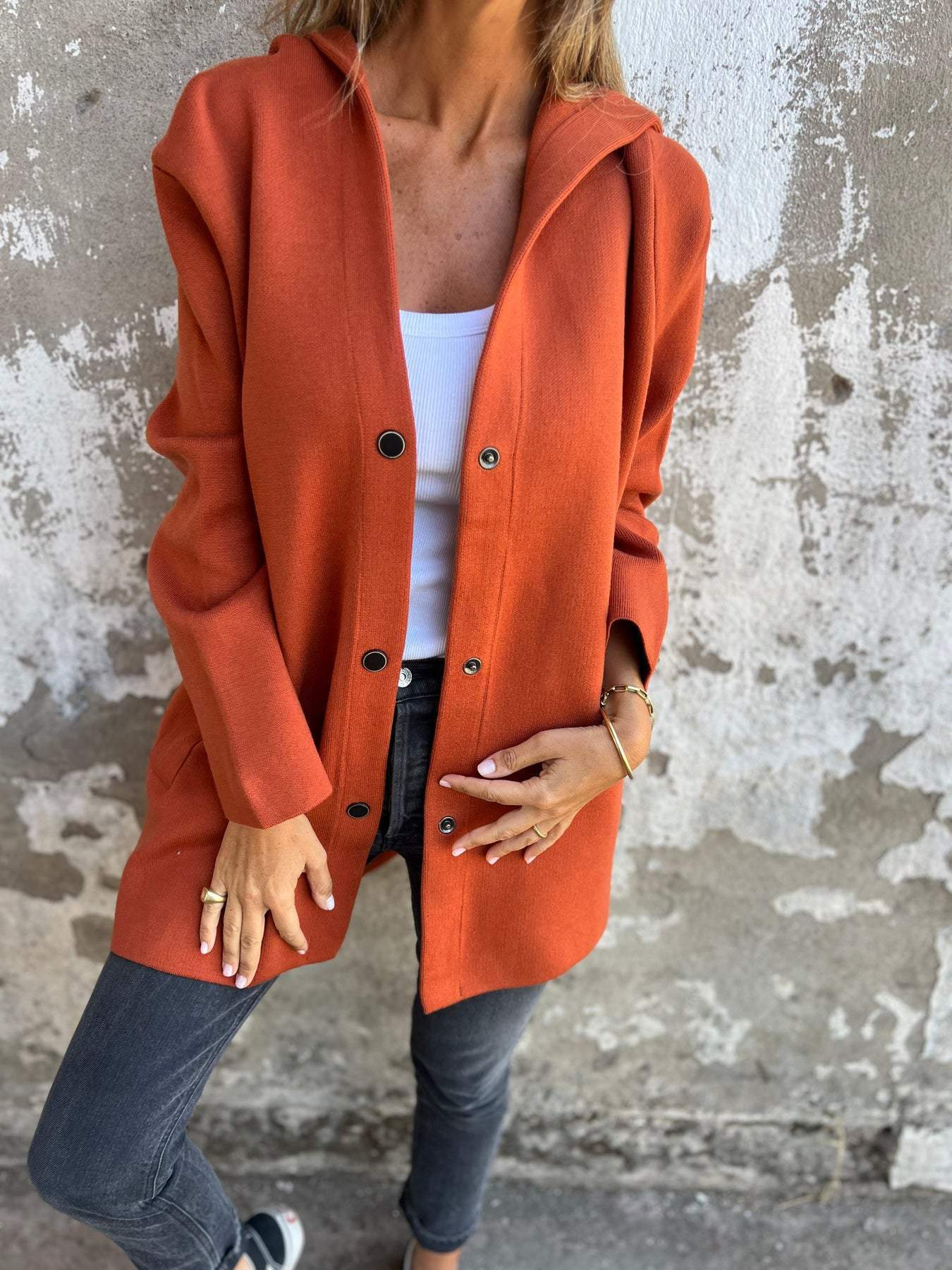 Fernanda™ | Chaqueta con Capucha Elegante Aviero Madrid