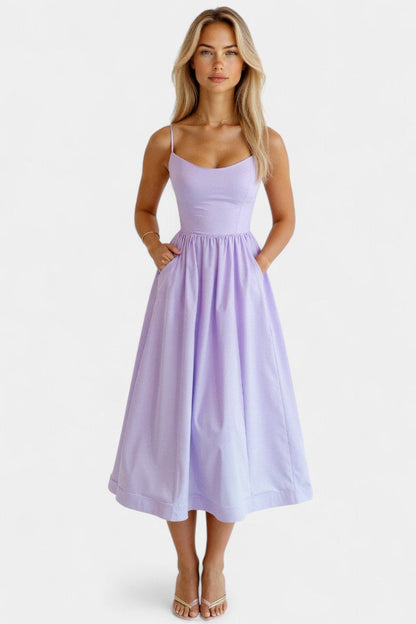 Marvelle - Vestido Midi Flowy Sin Mangas Aviero Madrid