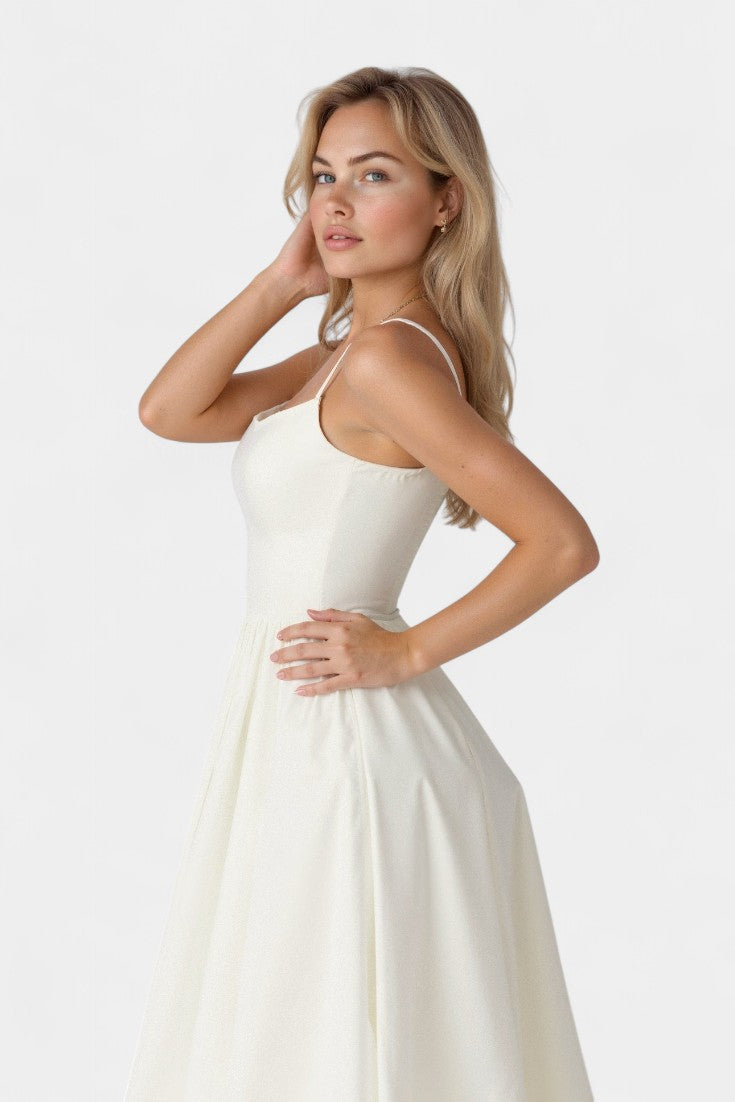 Marvelle - Vestido Midi Flowy Sin Mangas Aviero Madrid