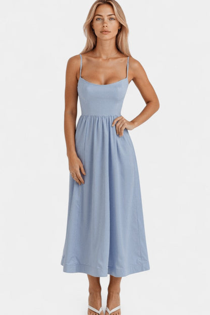 Marvelle - Vestido Midi Flowy Sin Mangas Aviero Madrid