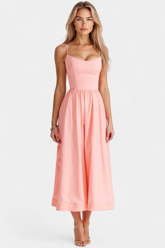 Marvelle - Vestido Midi Flowy Sin Mangas Aviero Madrid
