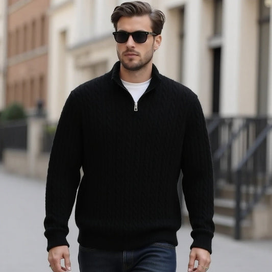 Ramón – Suéter de punto con cremallera al cuarto Camden Aviero Madrid