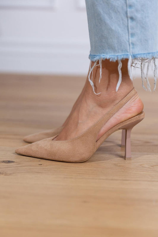 Alma - Zapatos slingback nude elegantes Aviero adrid