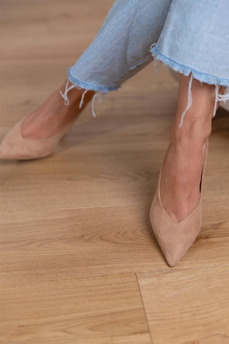 Alma - Zapatos slingback nude elegantes Aviero adrid
