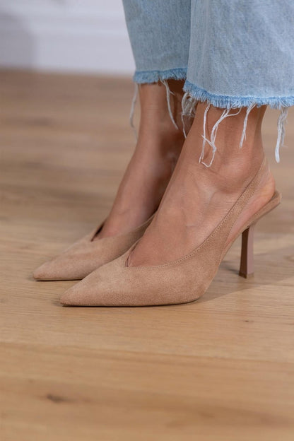 Alma - Zapatos slingback nude elegantes Aviero adrid