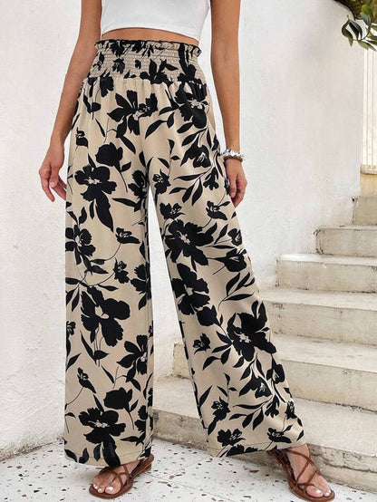 Floriana - Pantalones Anchos con Estampado Floral Aviero Madrid